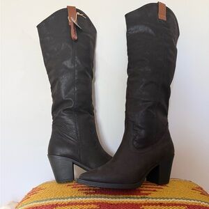 MIA Black Tall Heel Boots